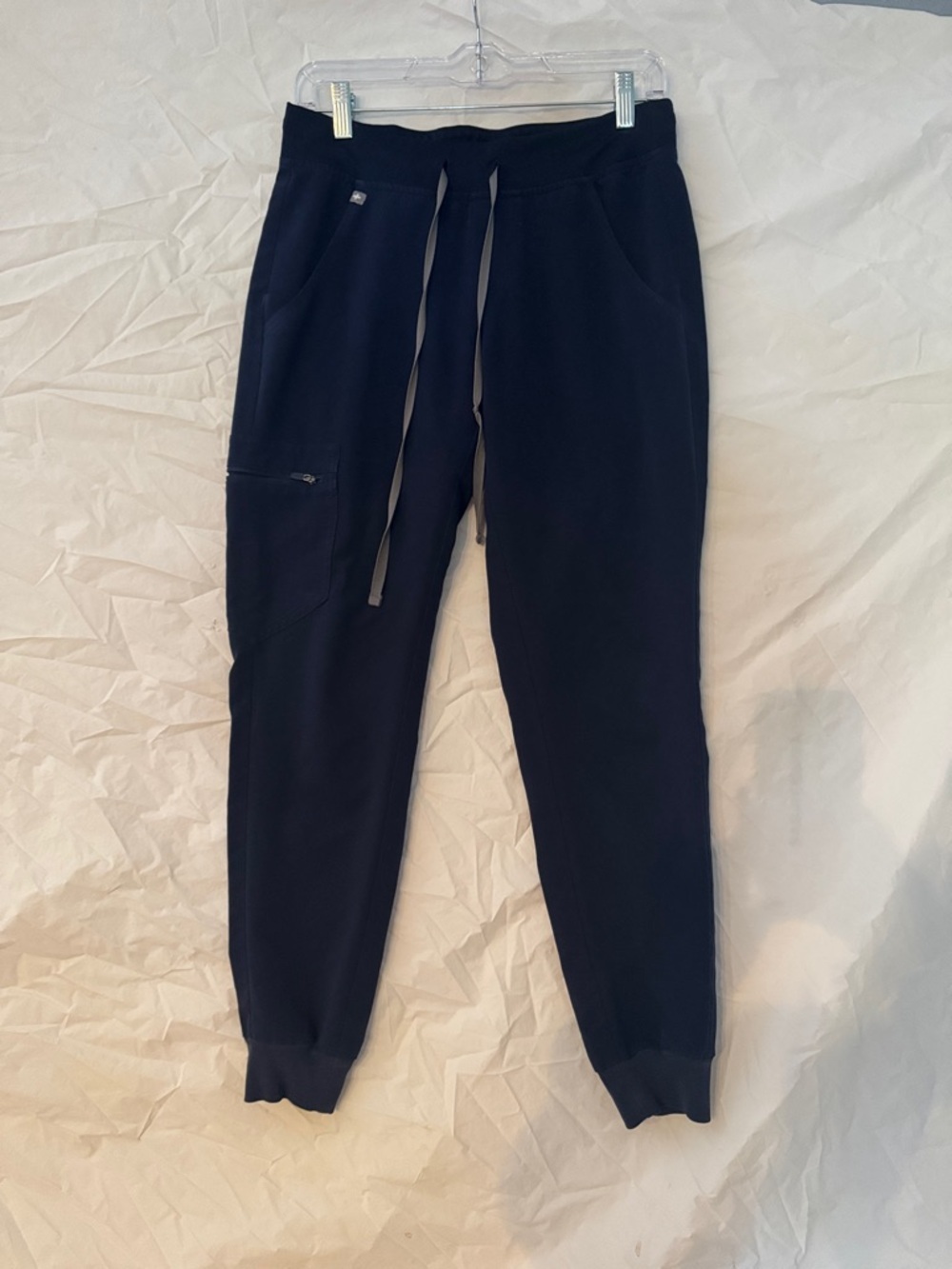 Figs Technical Collection Zamora Black Jogger Pants with Gray Drawcords